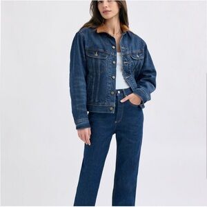 Denim Forum Monroe Storm rider fleece lined jacket, size xs (Oversized)